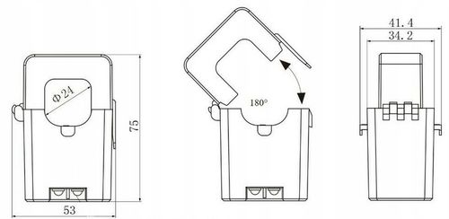 PRZEKŁADNIK PRĄDOWY EASTRON ESCT-T24 100A/5A 0,5% na Arena.pl