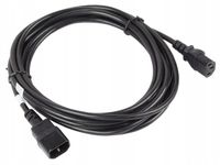 2 x Kabel zasilający PRZEDŁUŻACZ zasilania 5m czarny