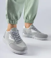 Szare materiałowe sneakersy Geraldino 38