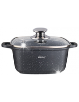 GARNEK MARMUROWY 3,7L 22 cm z pokrywką indukcja