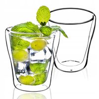 ZESTAW SZKLANEK TERMICZNYCH SZKLANKA NAPOJÓW 2szt