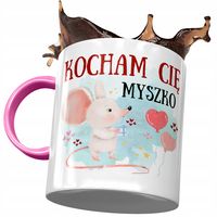Kubek Różowy Z Myszą Myszką Słodki Na Prezent Z Nadrukiem Ze Zdjęciem