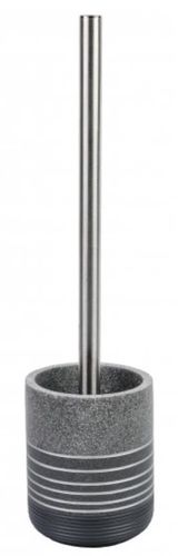 Szczotka WC z pojemnikiem SALTA polyresin szary matowy kamienny wygląd na Arena.pl