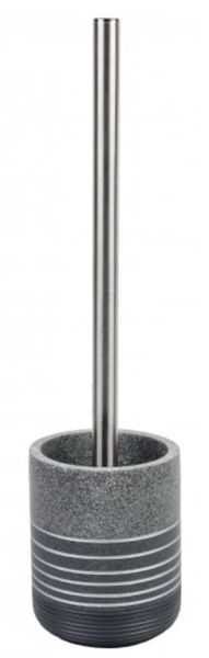 Szczotka WC z pojemnikiem SALTA polyresin szary matowy kamienny wygląd zdjęcie 2