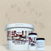 BETON ARCHITEKTONICZNY TYNK ZESTAW kolor CAFFE LATTE 15kg + GRUNT + LAKIER