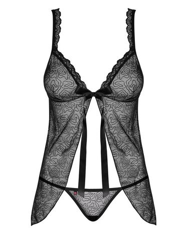 Komplet Babydoll i Stringi - Obsessive 877-BAB-1 S/M na Arena.pl