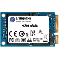 kingston kc600 512gb ssd, 2.5” 7mm, msata 6 gb/s