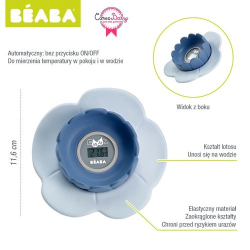 Beaba Termometr do kąpieli Lotus grey/blue na Arena.pl