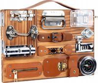 13W1 TABLICA MANIPULACYJNA SENSORYCZNY MONTESSORI UMIEJĘTNOŚCI MOTORYCZNE