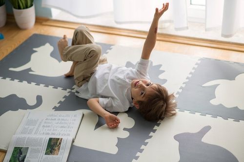 MATA PIANKOWA EVA ZWIERZĄTKA DUŻE PUZZLE 180x120 cm DLA DZIECI RICOKIDS na Arena.pl