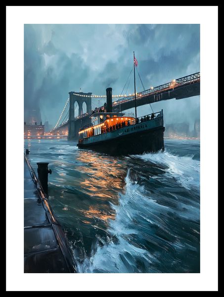 Plakat 29,7x42cm Stary Parowiec zdjęcie 3