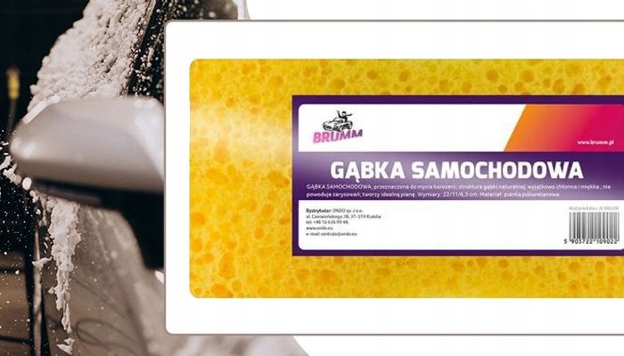 GĄBKA DO MYCIA SAMOCHODU BRUMM DUŻA MIĘKKA zdjęcie 6