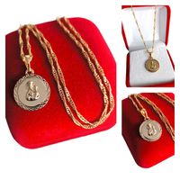 Łańcuszek medalik Matka Boska z dzieciątkiem