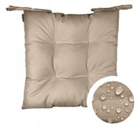 WODOODPORNA PODUSZKA NA KRZESŁO Z TROCZKAMI 45X45 - beżowa
