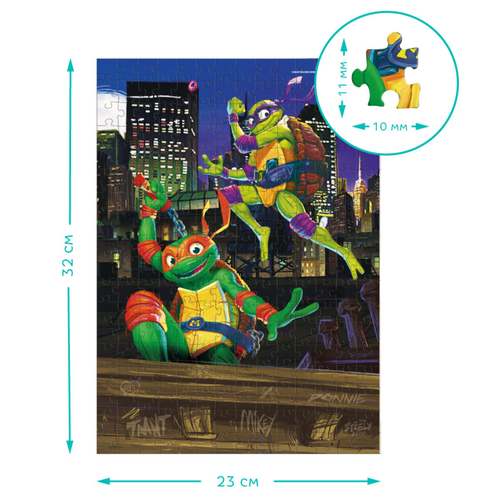 Puzzle ”Wojownicze Żółwie Ninja - Donatello I Michelangelo” 250 Elementów na Arena.pl