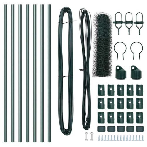 Ogrodzenie z słupkami Zielony 0.4 x 10 m Stal pokryta PCV na Arena.pl