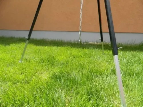 STOJAK TELESKOPOWY 70/120 kociołek żeliwny 8l pokr na Arena.pl