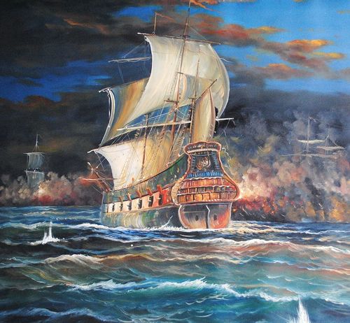Bitwa morska (90x120cm) na Arena.pl