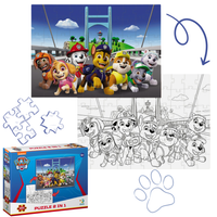 puzzle edukacyjne 2 in 1 psi patrol 60 el. kolorowanka dla dzieci 200162