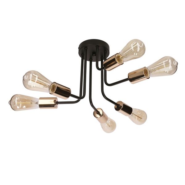 Spill zwis 6x60W E27 czarny zdjęcie 3