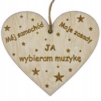 ZAWIESZKA do AUTA PREZENT MÓJ SAMOCHÓD MOJE ZASADY GRAWER