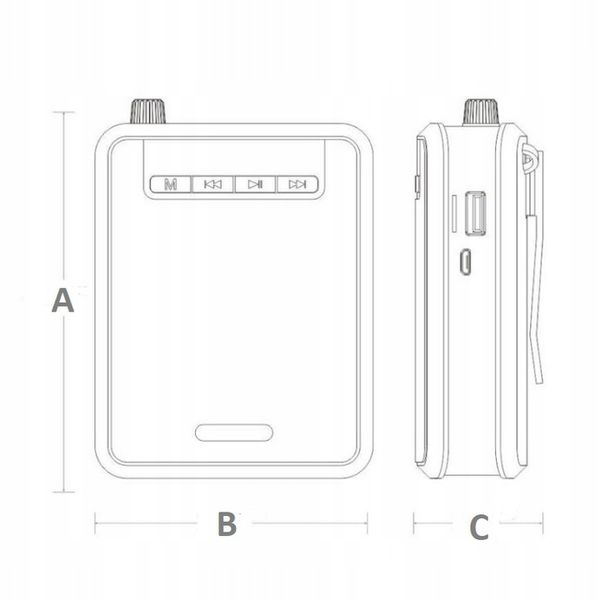 Wzmacniacz głosu przewodowy ROLTON K300 mikrofon zdjęcie 3