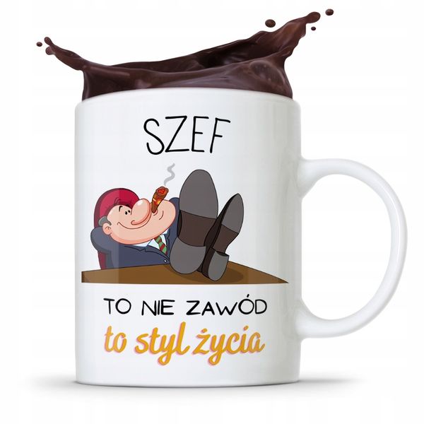 Kubek Prezent Dla Szefa To Nie Zawód Do Styl Życia Z Nadrukiem Ze Zdjęciem zdjęcie 1