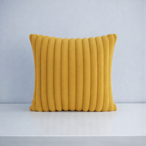 Zestaw 3x Poszewka dekoracyjna Jasiek toczona 40x40 musztardowa na Arena.pl