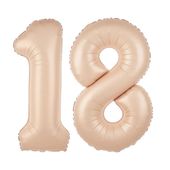 Balony foliowe liczba 18 karmelowy 100 cm