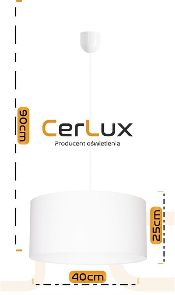 Lampa wisząca ABAŻUR BIAŁA 40cm LED zdjęcie 12