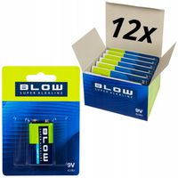 12X BATERIA ALKALICZNA 9V 6LR61 ZABAWKI LATARKA ZESTAW
