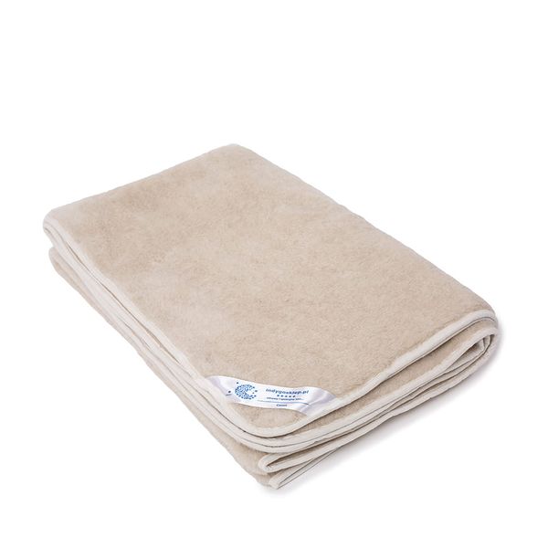 Koc wełniany camel jasny 100x140 (+-5cm) zdjęcie 4