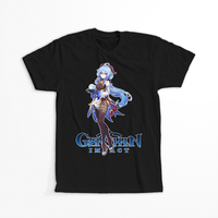 Koszulka Czarna Genshin Impact - Ganyu - WYBIERZ KOLOR KOSZULKI I FASON Męska 4XL