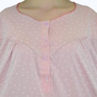 Elegancka bawełniana koszula nocna z rękawem czysta bawełna 58 60 Kolor: Nude