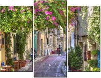 90CM 70 ZEGAR 3 ELEM DOMY DZIELNICY PLAKA SCIENNY DRUK