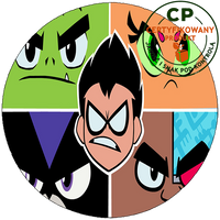 Opłatek na tort Młodzi Tytani