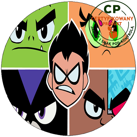 Opłatek na tort Młodzi Tytani zdjęcie 1