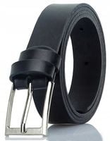 PASEK komunijny skórzany dla chłopca CZARNY szkolny Skóra naturalna 95cm