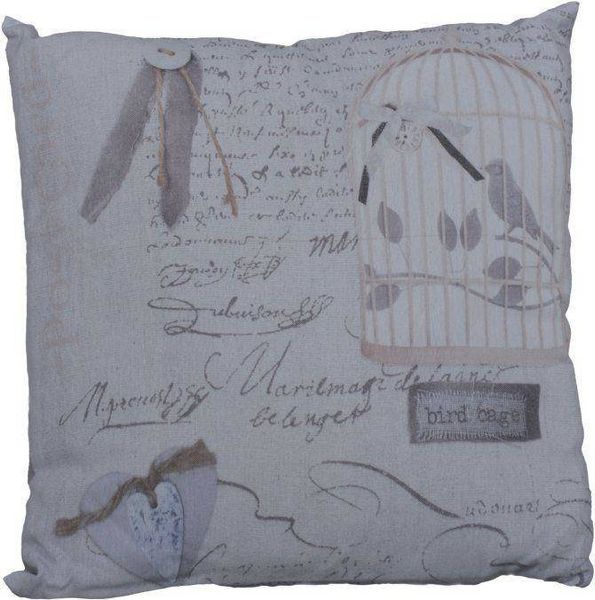 Poduszka z klatką szara zdjęcie 1