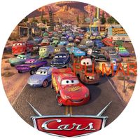 Opłatek na tort Urodziny Cars Auta Samochody Zig Zag Mcqueen