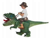 PRZEBRANIE DMUCHANY STRÓJ DINOZAUR T-REX ZIELONY L