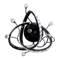 Kryształowy kinkiet ścienny Maia MB3481-1-3BCT LED 11W zmienna barwa czarny