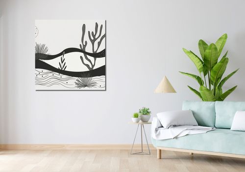 Obraz 90x90cm Ogród przy Nocy na Arena.pl