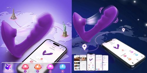 WIBRATOR POSUWISTY SSĄCY ŁECHTACZKĘ LUB ODBYT MASAŻER POWIETRZNY ORGAZM APP na Arena.pl