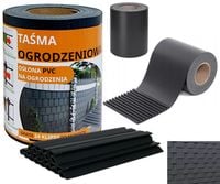 Taśma ogrodzeniowa osłona na ogrodzenie płot +UV 24klipsy 19cmx35m grafit