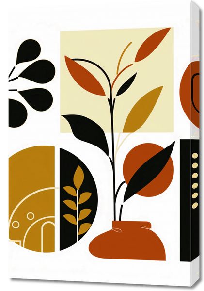 Obraz 60x90cm Kolaż Botaniczny zdjęcie 1