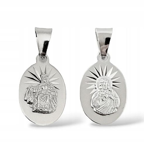 SREBRNY MEDALIK MATKA BOSKA SZKAPLERZNA-PRÓBA-925 Z ŁAŃCUSZKIEM na Arena.pl