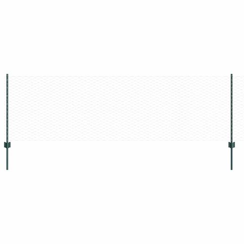 Ogrodzenie z słupkami Zielony 0.8 x 10 m Stal na Arena.pl