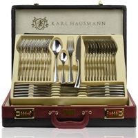 ZESTAW SZTUĆCE 72 element KOMPLET WALIZKA SREBRNE