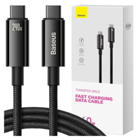 Kabel USB-C do USB-C Baseus Tungsten Gold 240W 2 m (czarny)